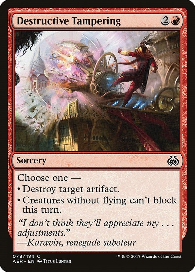 Destructive Tampering (78) [AER] - MTG Single