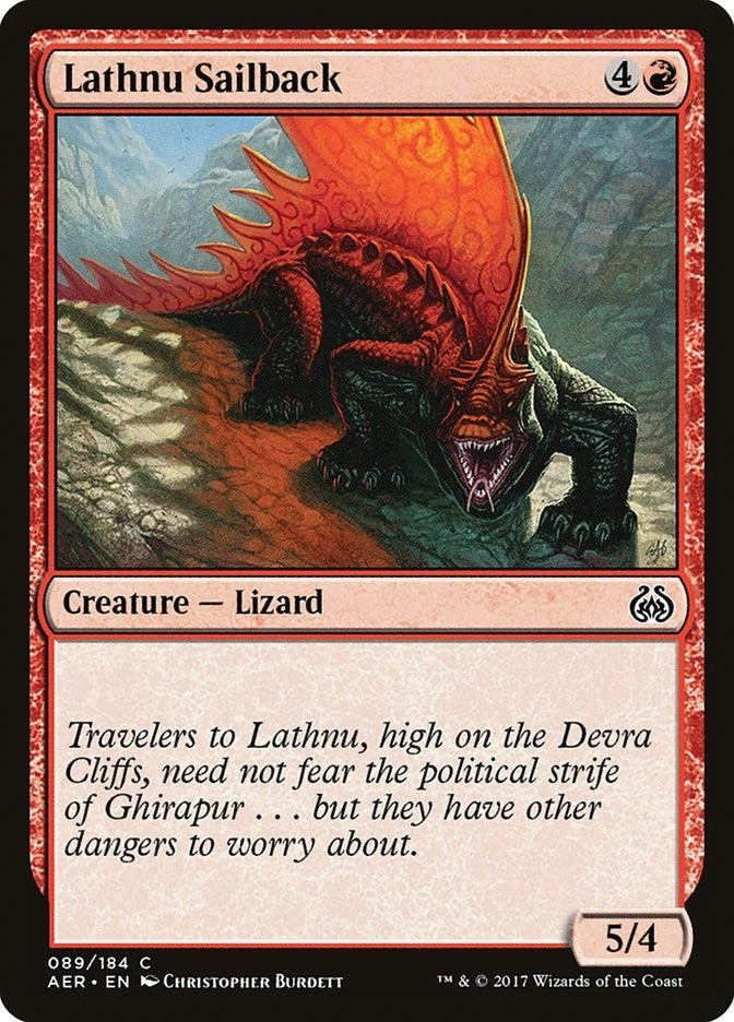 Lathnu Sailback (89) [AER] - MTG Single