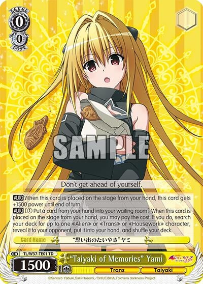 ’Taiyaki of Memories’ Yami (3701) [TL/W37] - Weiss Schwarz Single