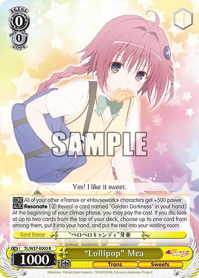 ’Lollipop’ Mea (37003) [TL/W37] - Weiss Schwarz Single