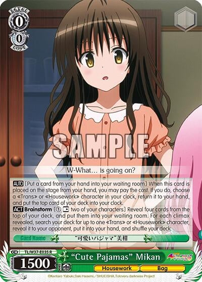 ’Cute Pajamas’ Mikan (37035) [TL/W37] - Weiss Schwarz Single