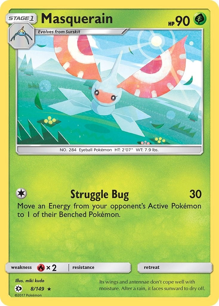 Image for Masquerain (8/149) (SM Base Set) - Pokemon