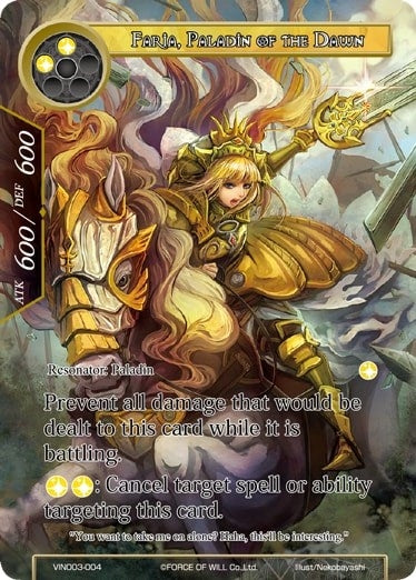 Faria Paladin of the Dawn (3004) [VIN003] - Force of Will Single