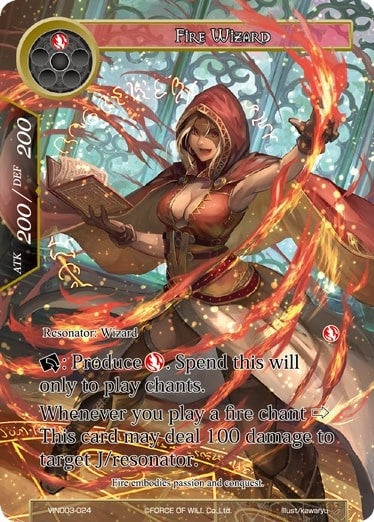 Fire Wizard (3024) [VIN003] - Force of Will Single