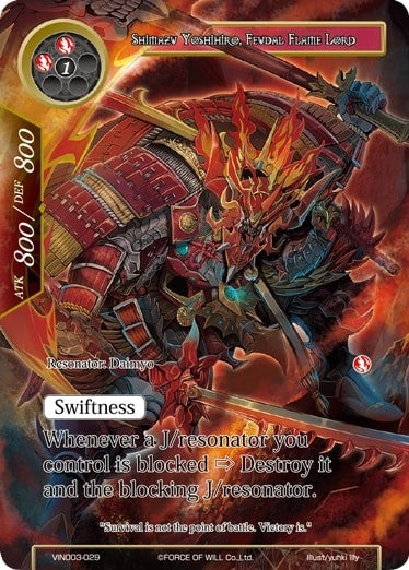 Shimazu Yoshihiro Feudal Flame Lord (3029) [VIN003] - Force of Will Single