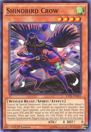 Shinobird Crow (22) (RATE) - YuGiOh Single