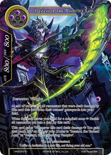 Rezzard the Vampire Lord (3070) [VIN003] - Force of Will Single