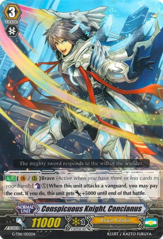 Conspicuous Knight Concianus (11002) [G-TD11] - Cardfight Vanguard Single