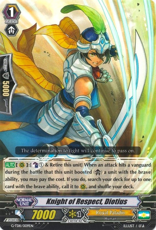Knight of Respect Diotius (11009) [G-TD11] - Cardfight Vanguard Single