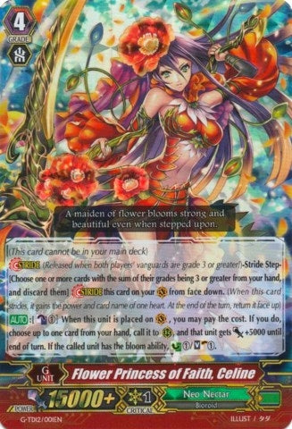 Flower Princess of Faith Celine (RRR Foil) (12001) [G-TD12] - Cardfight Vanguard Single