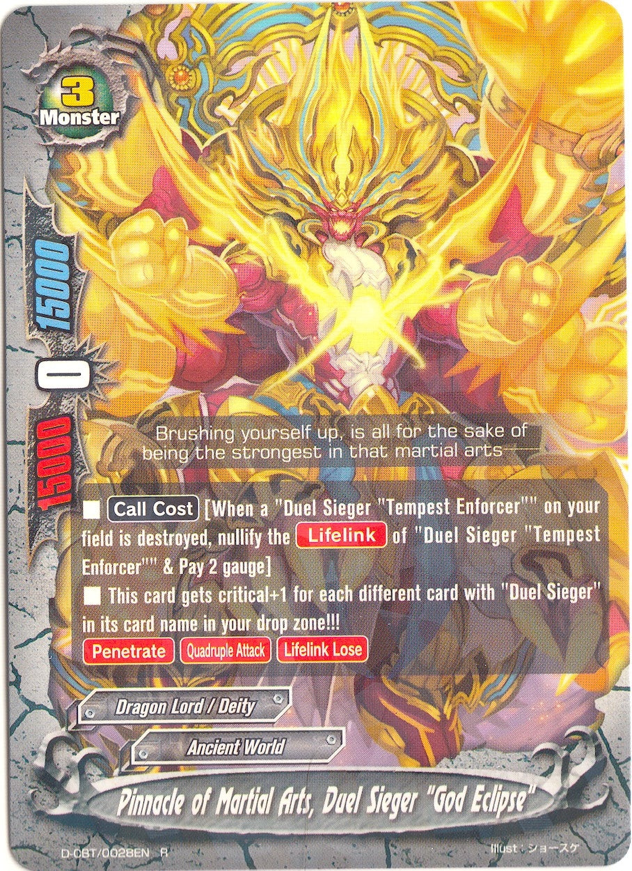 Pinnacle of Martial Arts Duel Sieger ’God Eclipse’ (28) [D-CBT] - Future Card BuddyFight Single