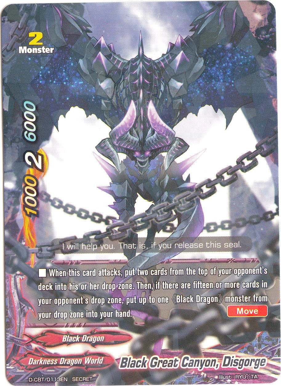 Black Great Canyon Disgorge (113) [D-CBT] - Future Card BuddyFight Single