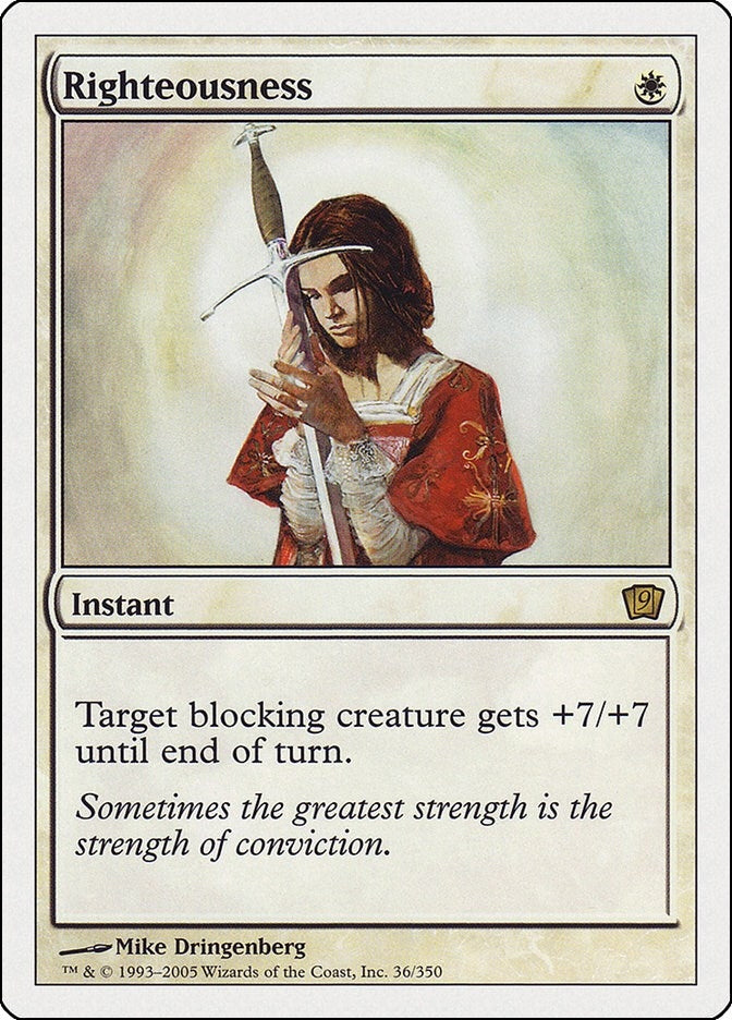 Righteousness (36) [9ED] - MTG Single