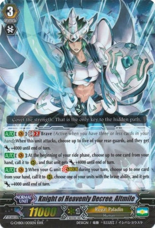 Knight of Heavenly Decree Altmile (1005) [G-CHB01] - Cardfight Vanguard Single