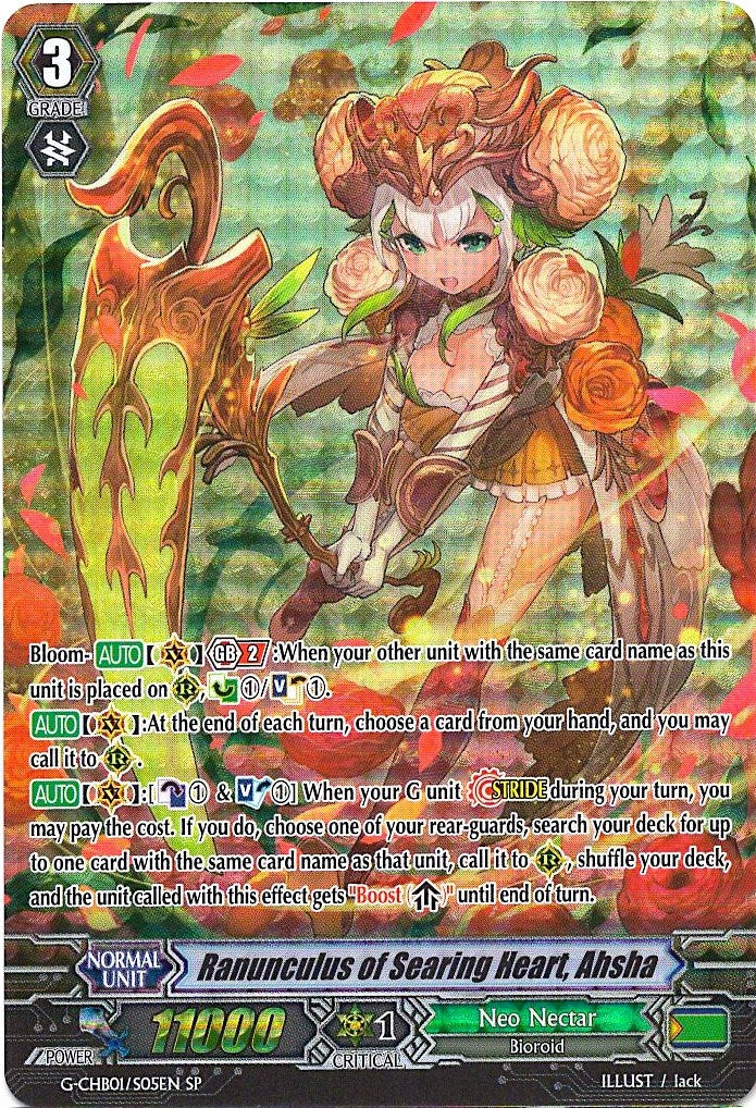 Ranunculus of Searing Heart Ahsha (SP) (105) [G-CHB01] - Cardfight Vanguard Single
