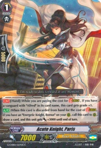 Acute Knight Paris (1027) [G-CHB01] - Cardfight Vanguard Single