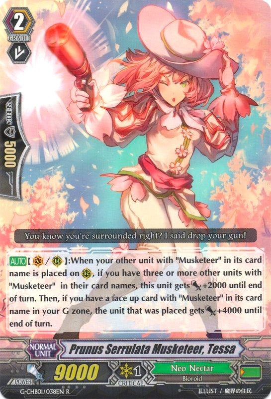 Prunus Serrulata Musketeer Tessa (1038) [G-CHB01] - Cardfight Vanguard Single