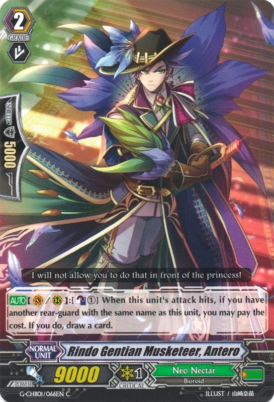 Gentian Musketeer Antero (1066) [G-CHB01] - Cardfight Vanguard Single