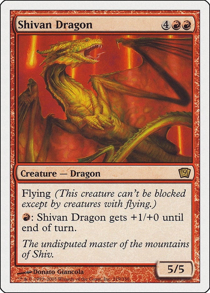 Shivan Dragon (219) [9ED] - MTG Single