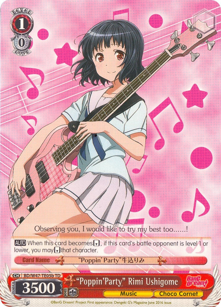 ’Poppin’Party’ Rimi Ushigome (B) (4705) [BD/W47] - Weiss Schwarz Single