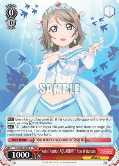 ’Koini Naritai AQUARIUM’ You Watanabe (45037) [LSS/W45] - Weiss Schwarz Single