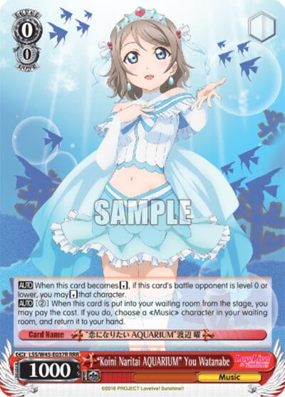 ’Koini Naritai AQUARIUM’ You Watanabe (RRR) (45037) [LSS/W45] - Weiss Schwarz Single