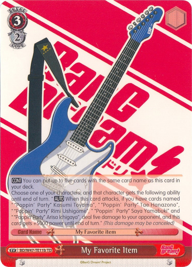 My Favorite Item (B) (4711) [BD/W47] - Weiss Schwarz Single
