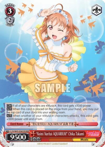 ’Koini Naritai AQUARIUM’ Chika Takami (RRR) (45041) [LSS/W45] - Weiss Schwarz Single