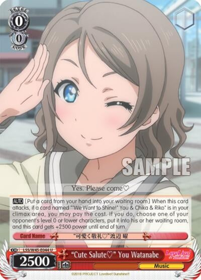 ’Cute Salute’ You Watanabe (45044) [LSS/W45] - Weiss Schwarz Single