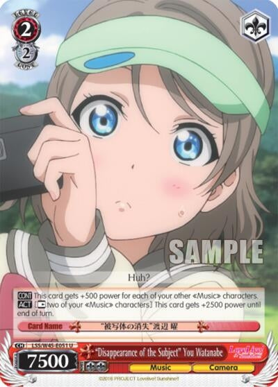 ’Disappearance of the Subject’ You Watanabe (45051) [LSS/W45] - Weiss Schwarz Single