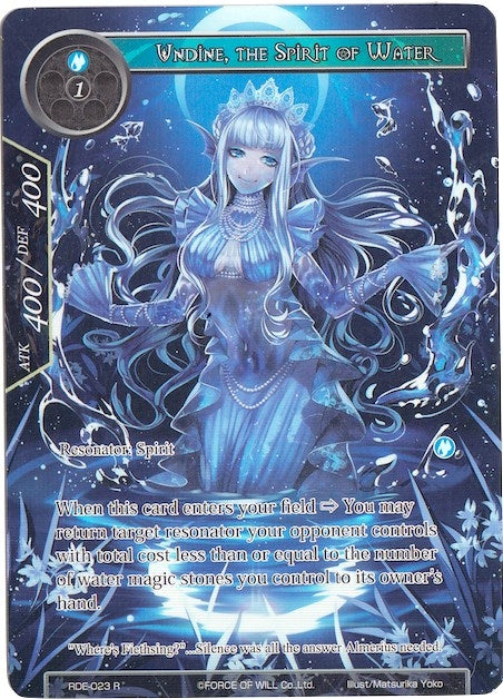 Undine the Spirit of Water (Full Art) (23) [RDE] - Force of Will Single