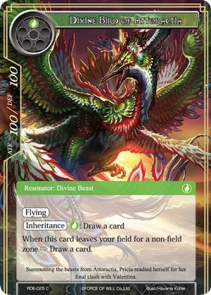 Divine Bird of Attoractia (25) [RDE] - Force of Will Single