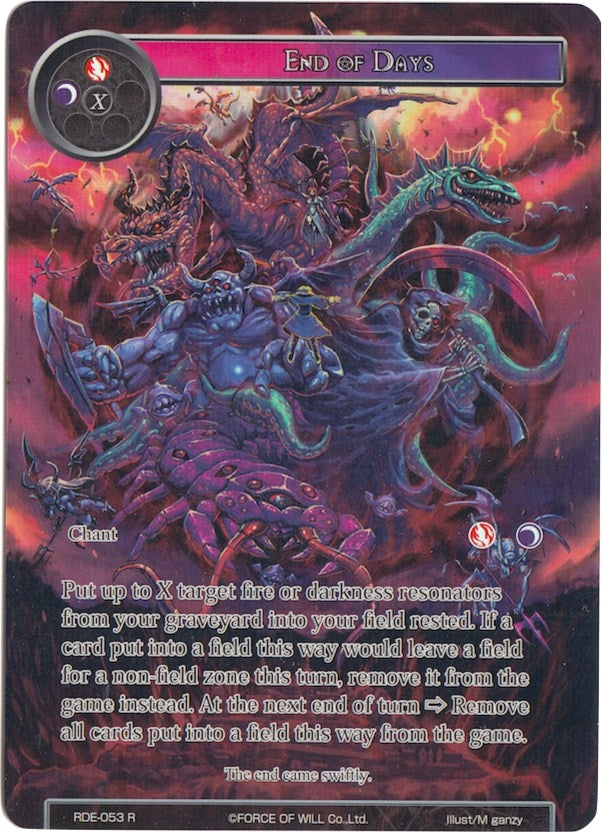 End of Days (Full Art) (53) [RDE] - Force of Will Single