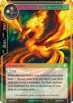 Fiery Bird of Reincarnation (57) [RDE] - Force of Will Single