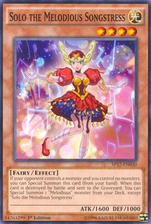 Solo the Melodious Songstress (Starfoil) (17030) (SP17) - YuGiOh Single