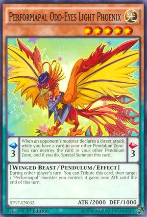 Performapal Odd-Eyes Light Phoenix (Starfoil) (17032) (SP17) - YuGiOh Single