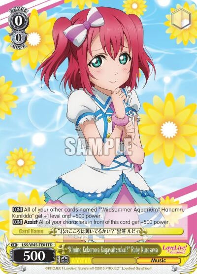 ’Kimino Kokorowa Kagayaiterukai?’ Ruby Kurosawa (4501) [LSS/W45] - Weiss Schwarz Single