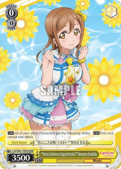 ’Kimino Kokorowa Kagayaiterukai?’ Hanamaru Kunikida (RRR) (4503) [LSS/W45] - Weiss Schwarz Single