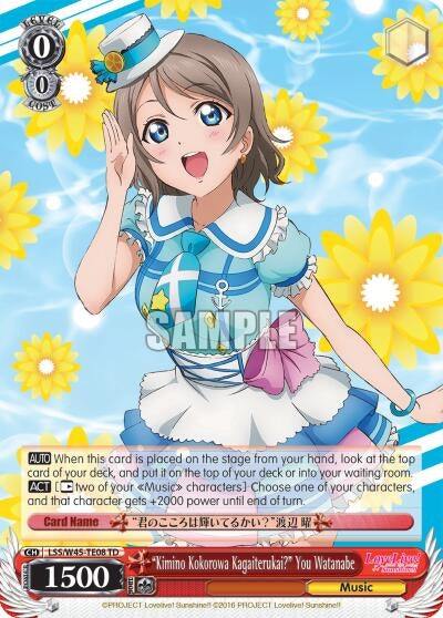 ’Kimino Kokorowa Kagaiterukai?’ You Watanabe (4508) [LSS/W45] - Weiss Schwarz Single