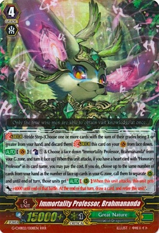 Immortality Professor Brahmananda (2008) [G-CHB02] - Cardfight Vanguard Single