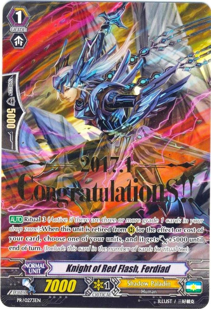 Knight of Red Flash Ferdiad (Hot Stamped) (273) [PR] - Cardfight Vanguard Single