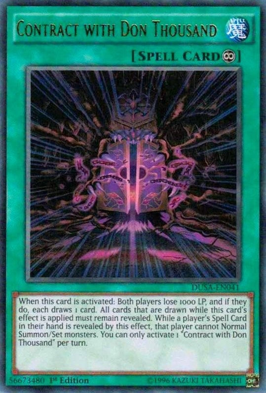 Contract with Don Thousand (41) (DUSA) - YuGiOh Single