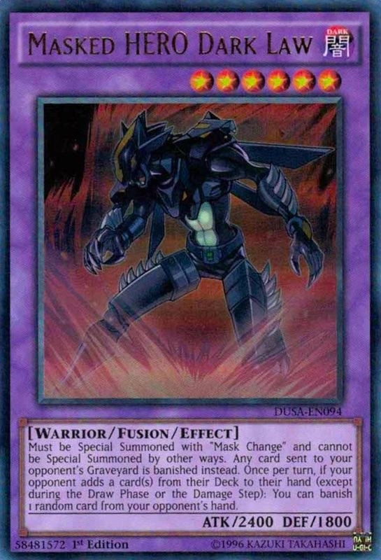Masked HERO Dark Law (94) (DUSA) - YuGiOh Single