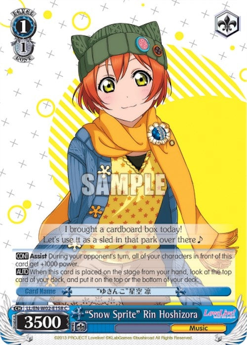’Snow Sprite’ Rin Hoshizora (2158) [LL/EN-W02] - Weiss Schwarz Single