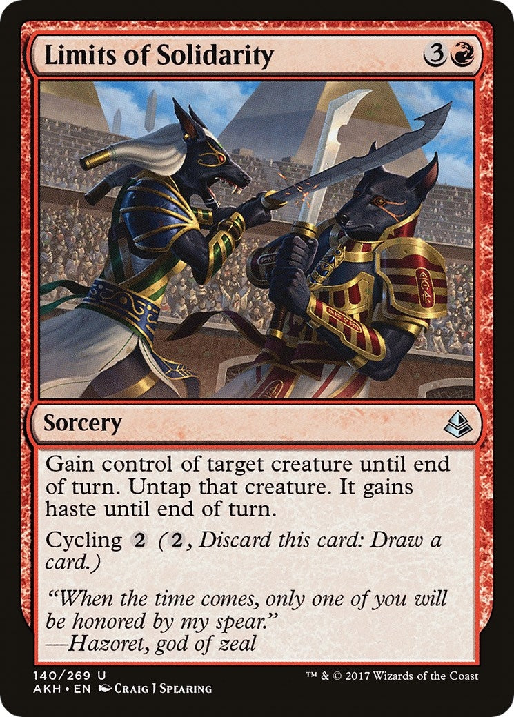 Limits of Solidarity (140) [AKH] - MTG Single