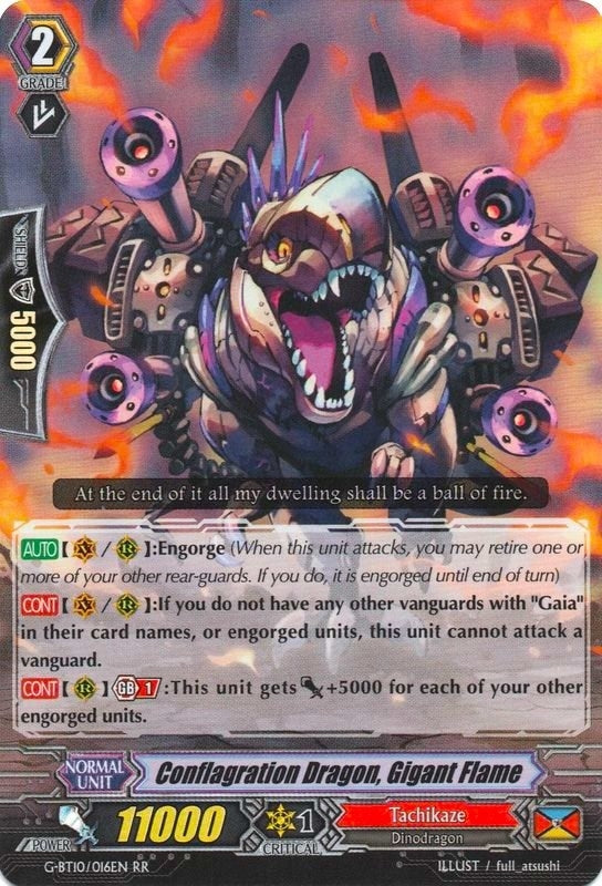 Conflagration Dragon Gigant Flame (10016) [G-BT10] - Cardfight Vanguard Single