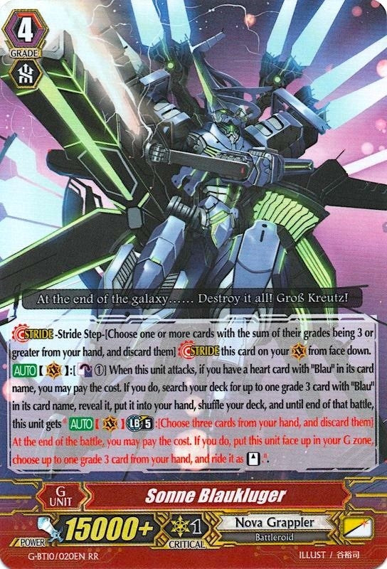 Sonne Blaukluger (10020) [G-BT10] - Cardfight Vanguard Single
