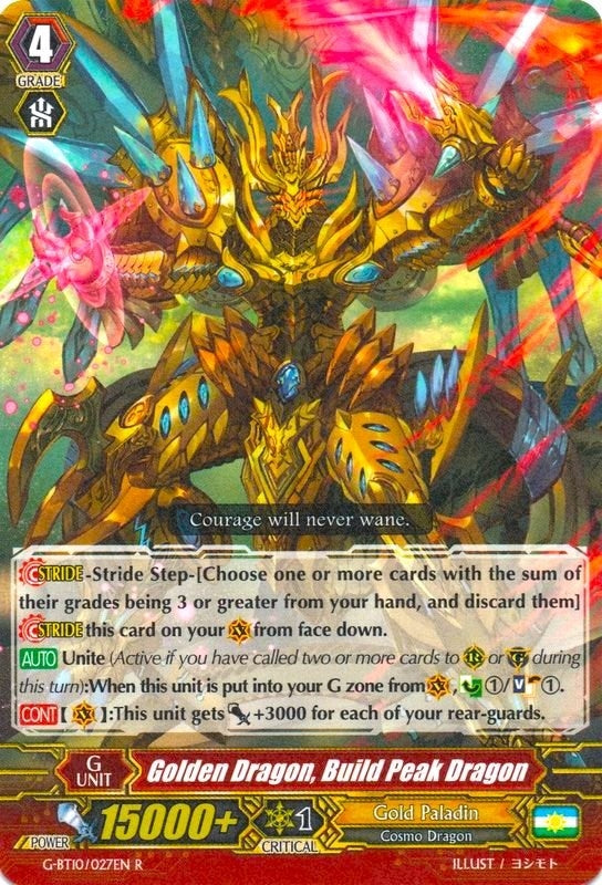 Golden Dragon Build Peak Dragon (10027) [G-BT10] - Cardfight Vanguard Single