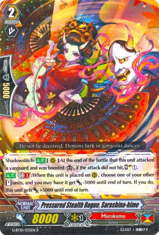 Pressured Stealth Rogue Sarashina-hime (10035) [G-BT10] - Cardfight Vanguard Single
