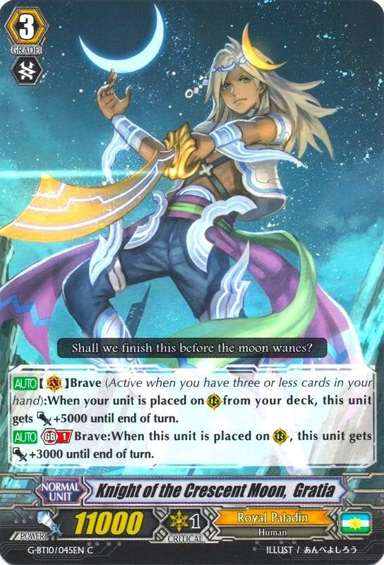 Knight of the Crescent Moon Gratia (10045) [G-BT10] - Cardfight Vanguard Single